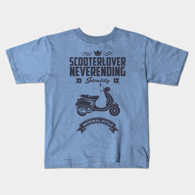 Scooter Lover Never Ending Identity Kids T-Shirt by UB design